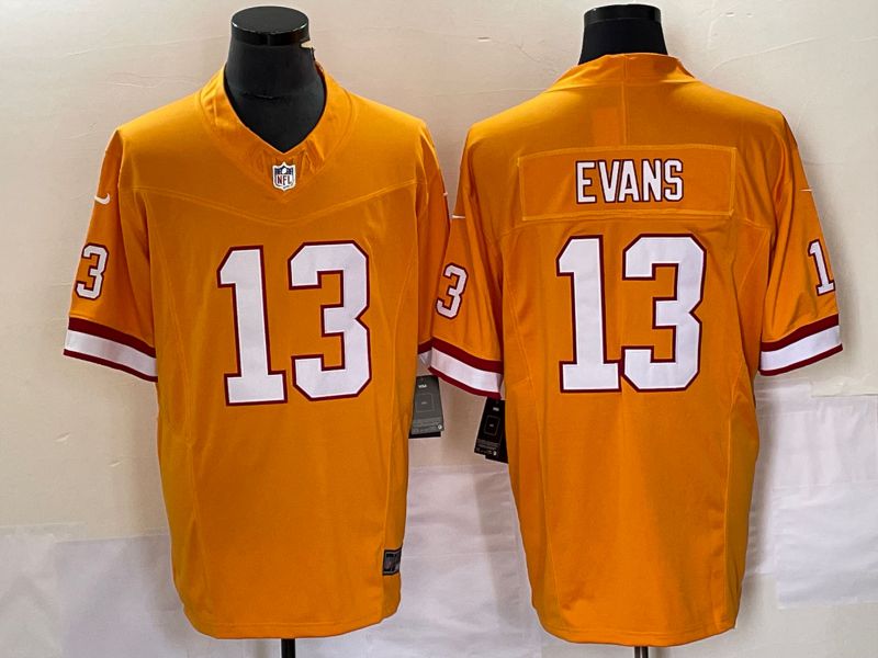 Men Tampa Bay Buccaneers 13 Mike Evans Nike Orange Throwback Vapor Limited NFL Jersey